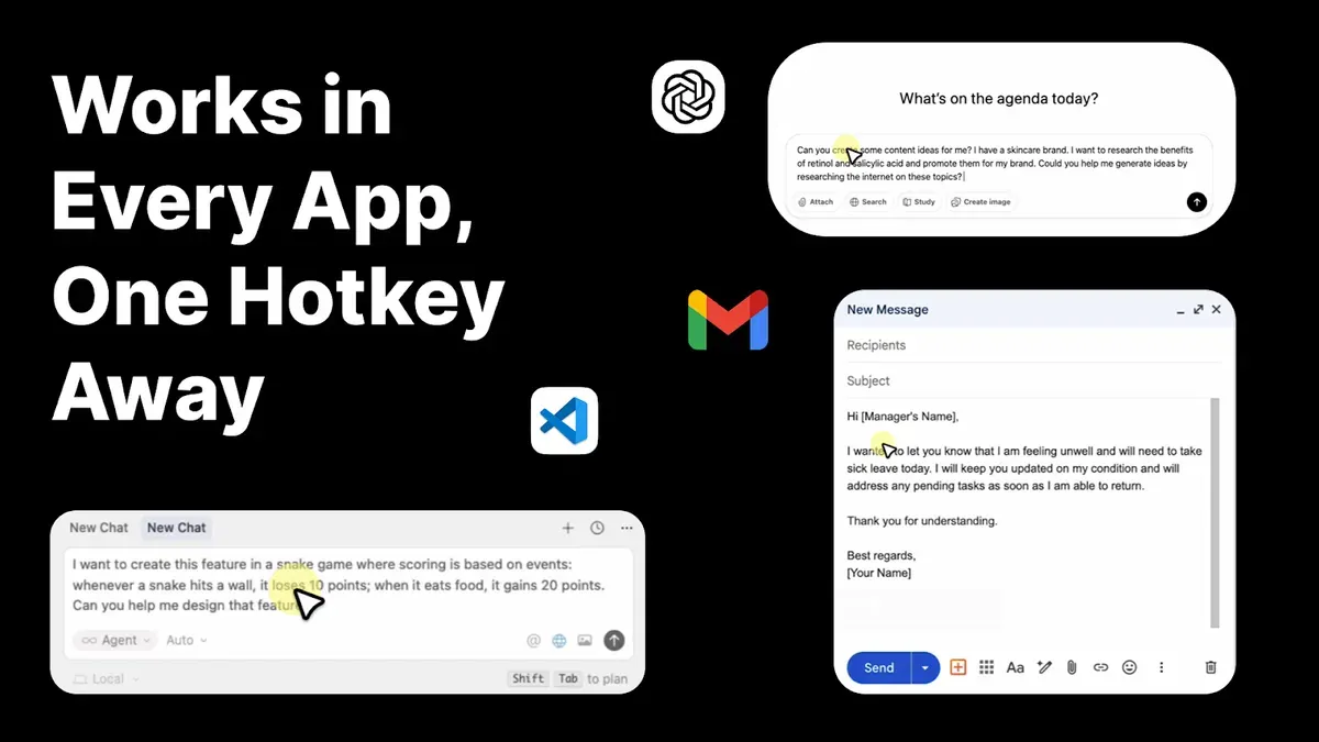 blip-ai-hotkey-integration-alle-apps.webp Blip AI funktioniert in jeder App per Hotkey und hilft Coaches schneller Texte und Antworten zu erstellen