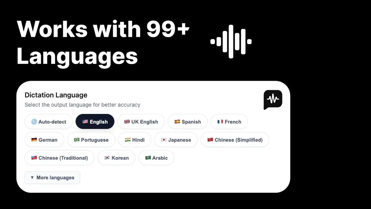 blip-ai-sprachunterstuetzung-99-languages.webp Blip AI unterstützt über 99 Sprachen für schnelle und präzise Sprach-zu-Text Eingaben für Coaches